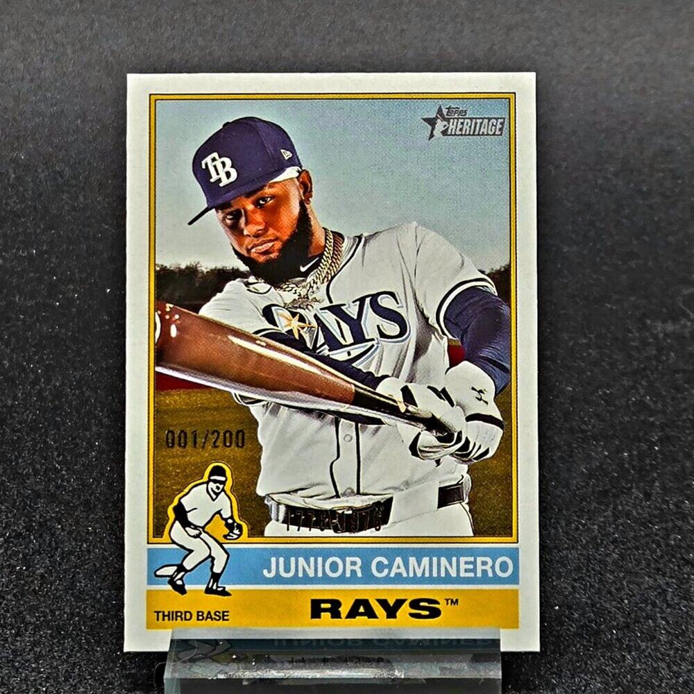 2025 Junior Caminero 001/200 Bicentennial Bookend Topps Heritage SSP